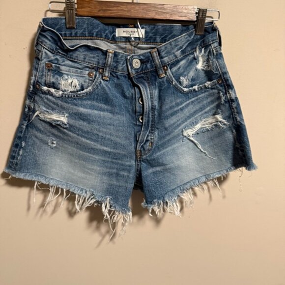 MOUSSY VINTAGE Sunnyvale High-Rise Cut-Off Denim Shorts- Size 26 - Picture 3 of 13